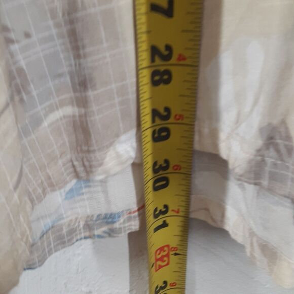 Island Shores Button Up Shirt Adult Mens L Floral Hawaiin Aloha Short Sleeve - Picture 7 of 7